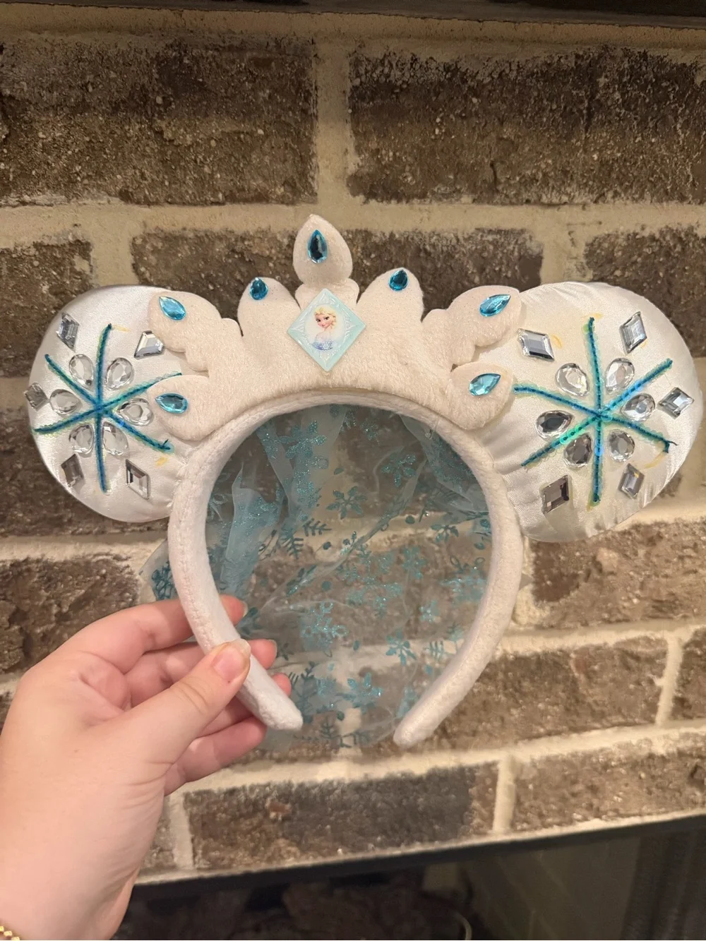 Disney Elsa Snowflake Tiara Headband - White & Blue